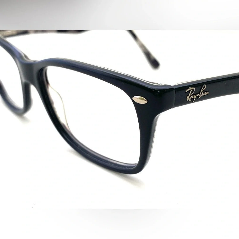 Ray Ban Women’s Marbleized Black/White Retro Wingtip Eyeglass Frames